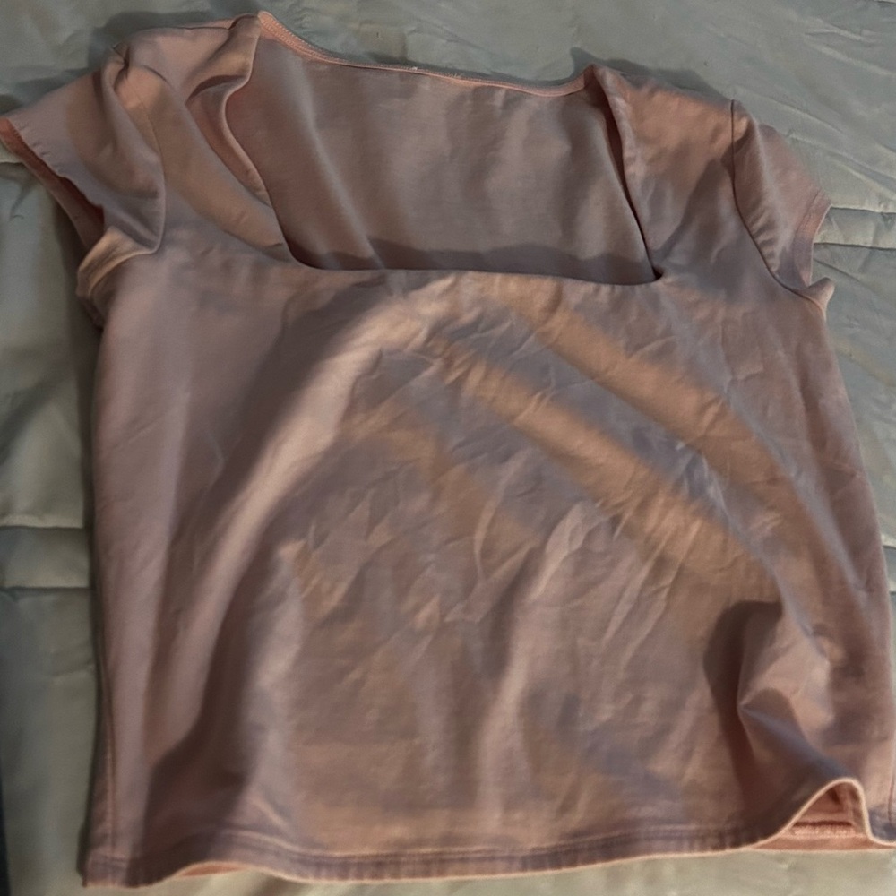 Garage Blush Pink Square Neck Tee